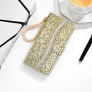 For Samsung Galaxy Note 20 Ultra Glitter Powder Horizontal Flip Leather Case with Card Slots & Holder & Lanyard(Gold)