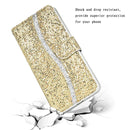 For Samsung Galaxy Note 20 Ultra Glitter Powder Horizontal Flip Leather Case with Card Slots & Holder & Lanyard(Gold)