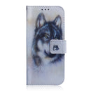 For iPhone 12 / 12 Pro Coloured Drawing Horizontal Flip Leather Case, with Holder & Card Slots & Wallet(White Wolf)