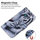 For iPhone 12 / 12 Pro Coloured Drawing Horizontal Flip Leather Case, with Holder & Card Slots & Wallet(Tiger)