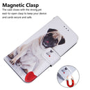 For iPhone 12 / 12 Pro Coloured Drawing Horizontal Flip Leather Case, with Holder & Card Slots & Wallet(Pug)