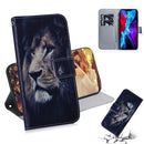 For iPhone 12 / 12 Pro Coloured Drawing Horizontal Flip Leather Case, with Holder & Card Slots & Wallet(Lion)