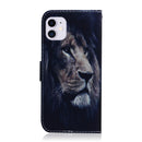 For iPhone 12 / 12 Pro Coloured Drawing Horizontal Flip Leather Case, with Holder & Card Slots & Wallet(Lion)