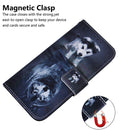 For iPhone 12 / 12 Pro Coloured Drawing Horizontal Flip Leather Case, with Holder & Card Slots & Wallet(Wolf and Dog)