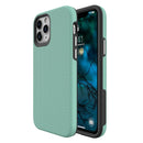 For iPhone 12 / 12 Pro Triangle Armor Texture TPU + PC Case(Mint Green)