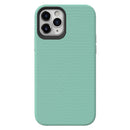 For iPhone 12 / 12 Pro Triangle Armor Texture TPU + PC Case(Mint Green)