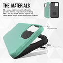 For iPhone 12 / 12 Pro Triangle Armor Texture TPU + PC Case(Mint Green)