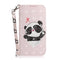 For Samsung Galaxy Note20 Ultra 3D Colored Drawing Horizontal Flip Leather Case with Holder & Card Slots & Wallet & Lanyard(Heart Panda)