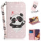 For Samsung Galaxy Note20 Ultra 3D Colored Drawing Horizontal Flip Leather Case with Holder & Card Slots & Wallet & Lanyard(Heart Panda)