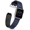 For Apple Watch Series 7 41mm / 6 & SE & 5 & 4 40mm / 3 & 2 & 1 38mm Two-tone Honeycomb Breathable Silicone Watch Band(Grey Black)