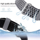 For Apple Watch Series 7 41mm / 6 & SE & 5 & 4 40mm / 3 & 2 & 1 38mm Two-tone Honeycomb Breathable Silicone Watch Band(Grey Black)