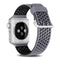 For Apple Watch Series 7 41mm / 6 & SE & 5 & 4 40mm / 3 & 2 & 1 38mm Two-tone Honeycomb Breathable Silicone Watch Band(Grey Black)