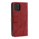 For iPhone 12 / 12 Pro Skin Feel Splicing Horizontal Flip Leather Case with Holder & Card Slots & Wallet & Photo Frame(Red)