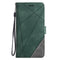 For iPhone 12 / 12 Pro Skin Feel Splicing Horizontal Flip Leather Case with Holder & Card Slots & Wallet & Photo Frame(Green)