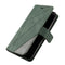 For iPhone 12 / 12 Pro Skin Feel Splicing Horizontal Flip Leather Case with Holder & Card Slots & Wallet & Photo Frame(Green)