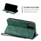 For iPhone 12 / 12 Pro Skin Feel Splicing Horizontal Flip Leather Case with Holder & Card Slots & Wallet & Photo Frame(Green)