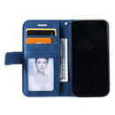 For iPhone 12 mini Skin Feel Splicing Horizontal Flip Leather Case with Holder & Card Slots & Wallet & Photo Frame(Blue)