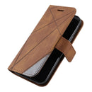 For iPhone 12 mini Skin Feel Splicing Horizontal Flip Leather Case with Holder & Card Slots & Wallet & Photo Frame(Brown)