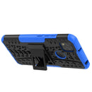 For Xiaomi Redmi 9C Tire Texture Shockproof TPU + PC Protective Case with Holder(Blue)