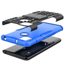 For Xiaomi Redmi 9C Tire Texture Shockproof TPU + PC Protective Case with Holder(Blue)