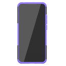 For Xiaomi Redmi 9C Tire Texture Shockproof TPU + PC Protective Case with Holder(Purple)