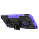 For Xiaomi Redmi 9C Tire Texture Shockproof TPU + PC Protective Case with Holder(Purple)