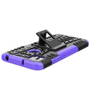 For Xiaomi Redmi 9C Tire Texture Shockproof TPU + PC Protective Case with Holder(Purple)