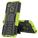 For Xiaomi Redmi 9C Tire Texture Shockproof TPU + PC Protective Case with Holder(Green)
