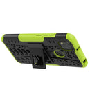 For Xiaomi Redmi 9C Tire Texture Shockproof TPU + PC Protective Case with Holder(Green)