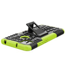 For Xiaomi Redmi 9C Tire Texture Shockproof TPU + PC Protective Case with Holder(Green)