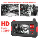 P30 8mm 1080P IP68 Waterproof 4.3 inch Screen Dual Camera Digital Endoscope, Length:10m Hard Cable(Black)