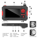 P30 8mm 1080P IP68 Waterproof 4.3 inch Screen Dual Camera Digital Endoscope, Length:10m Hard Cable(Black)