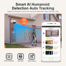 ESCAM QF518 5MP Smart WiFi IP Camera, Support AI Humanoid Detection / Auto Tracking / Dual Light Night Vision / Cloud Storage / Two Way Audio / TF Card, Plug:US Plug(White)