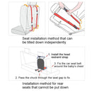 Car Portable Children Safety Seat, Size:54 x 36 x 25cm (For 3-12 Years Old)(Light Blue + Grey)