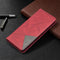 For Samsung Galaxy Note 20 Rhombus Texture Horizontal Flip Magnetic Leather Case with Holder & Card Slots & Wallet(Red)