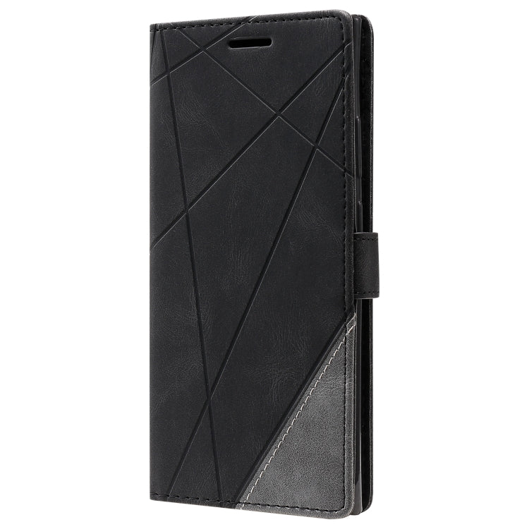 For Samsung Galaxy Note20 Ultra Skin Feel Splicing Horizontal Flip Leather Case with Holder & Card Slots & Wallet & Photo Frame(Black)