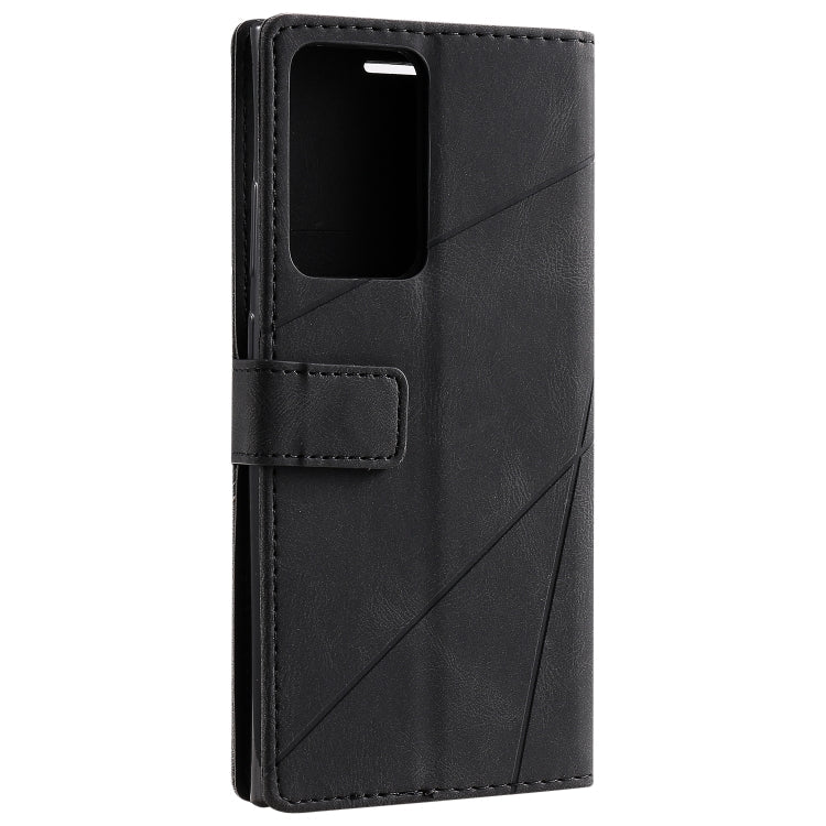 For Samsung Galaxy Note20 Ultra Skin Feel Splicing Horizontal Flip Leather Case with Holder & Card Slots & Wallet & Photo Frame(Black)