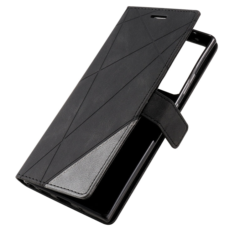 For Samsung Galaxy Note20 Ultra Skin Feel Splicing Horizontal Flip Leather Case with Holder & Card Slots & Wallet & Photo Frame(Black)