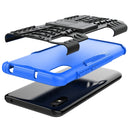 For Xiaomi Redmi 9A Tire Texture Shockproof TPU+PC Protective Case with Holder(Blue)