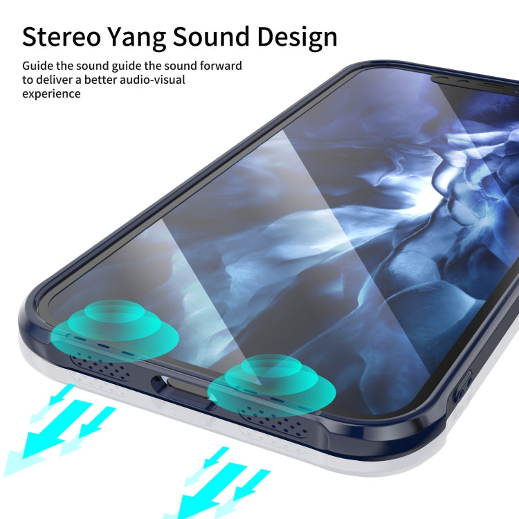 For iPhone 12 mini Sound Coversion Shockproof Acrylic Protective Case(Blue)