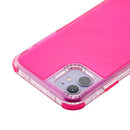 For iPhone 12 Pro Max 3 In 1 Dreamland PC + TPU Solid Color Transparent Border Protective Case(Pink)