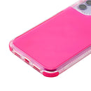 For iPhone 12 Pro Max 3 In 1 Dreamland PC + TPU Solid Color Transparent Border Protective Case(Pink)
