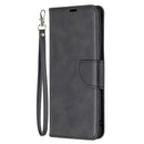 For OPPO Find X2 Pro Retro Lambskin Texture Pure Color Horizontal Flip PU Leather Case, with Holder & Card Slots & Wallet & Lanyard(Black)