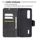 For OPPO Find X2 Pro Retro Lambskin Texture Pure Color Horizontal Flip PU Leather Case, with Holder & Card Slots & Wallet & Lanyard(Black)
