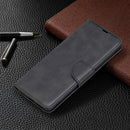 For OPPO Find X2 Pro Retro Lambskin Texture Pure Color Horizontal Flip PU Leather Case, with Holder & Card Slots & Wallet & Lanyard(Black)