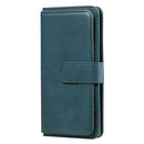 For Samsung Galaxy Note10 Multifunctional Magnetic Copper Buckle Horizontal Flip Solid Color Leather Case with 10 Card Slots & Wallet & Holder & Photo Frame(Dark Green)