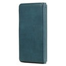 For Samsung Galaxy Note10 Multifunctional Magnetic Copper Buckle Horizontal Flip Solid Color Leather Case with 10 Card Slots & Wallet & Holder & Photo Frame(Dark Green)