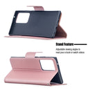 For Samsung Galaxy Note20 Ultra Litchi Texture Pure Color Horizontal Flip Leather Case with Holder & Card Slots & Wallet & Lanyard(Rose Gold)