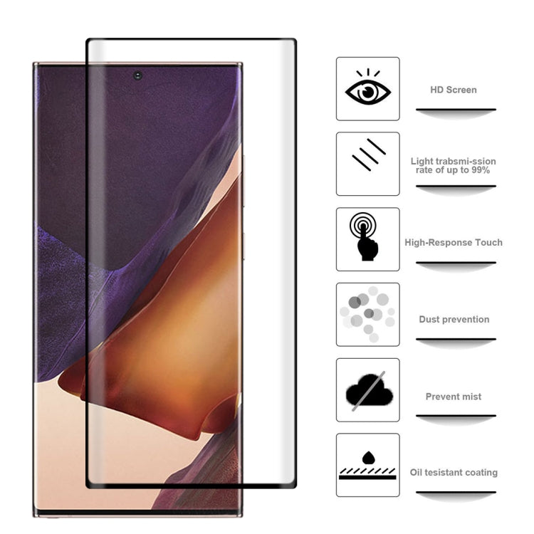 For Samsung Galaxy Note20 Ultra 3D Curved Silk-screen PET Full Coverage Protective Film(Black)