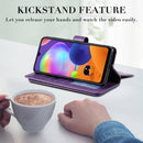 For Samsung Galaxy A31 / A315 Multifunctional Magnetic Copper Buckle Horizontal Flip Solid Color Leather Case with 10 Card Slots & Wallet & Holder & Photo Frame(Rose Gold)